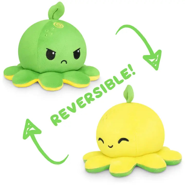 TeeTurtle Reversible Octopus Plushie Lemon + Lime