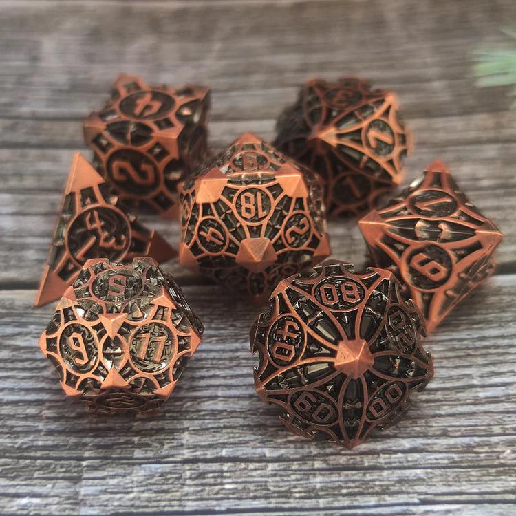 Foam Brain Games Copper Arrow Metal RPG Dice Set