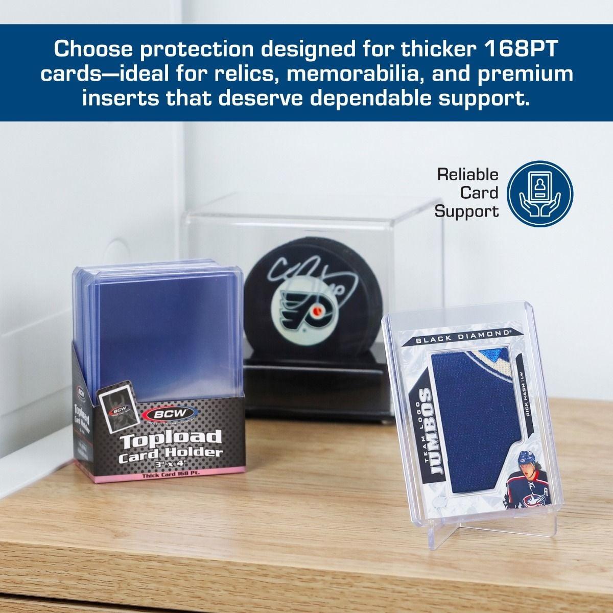 BCW 3x4 Thick Card Topload Holders 168 PT