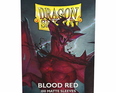 Dragon Shield Blood Red Matte Standard Size Sleeves 100ct