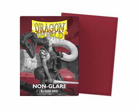 Dragon Shield Blood Red Matte Non Glare Standard Size Sleeves 100ct