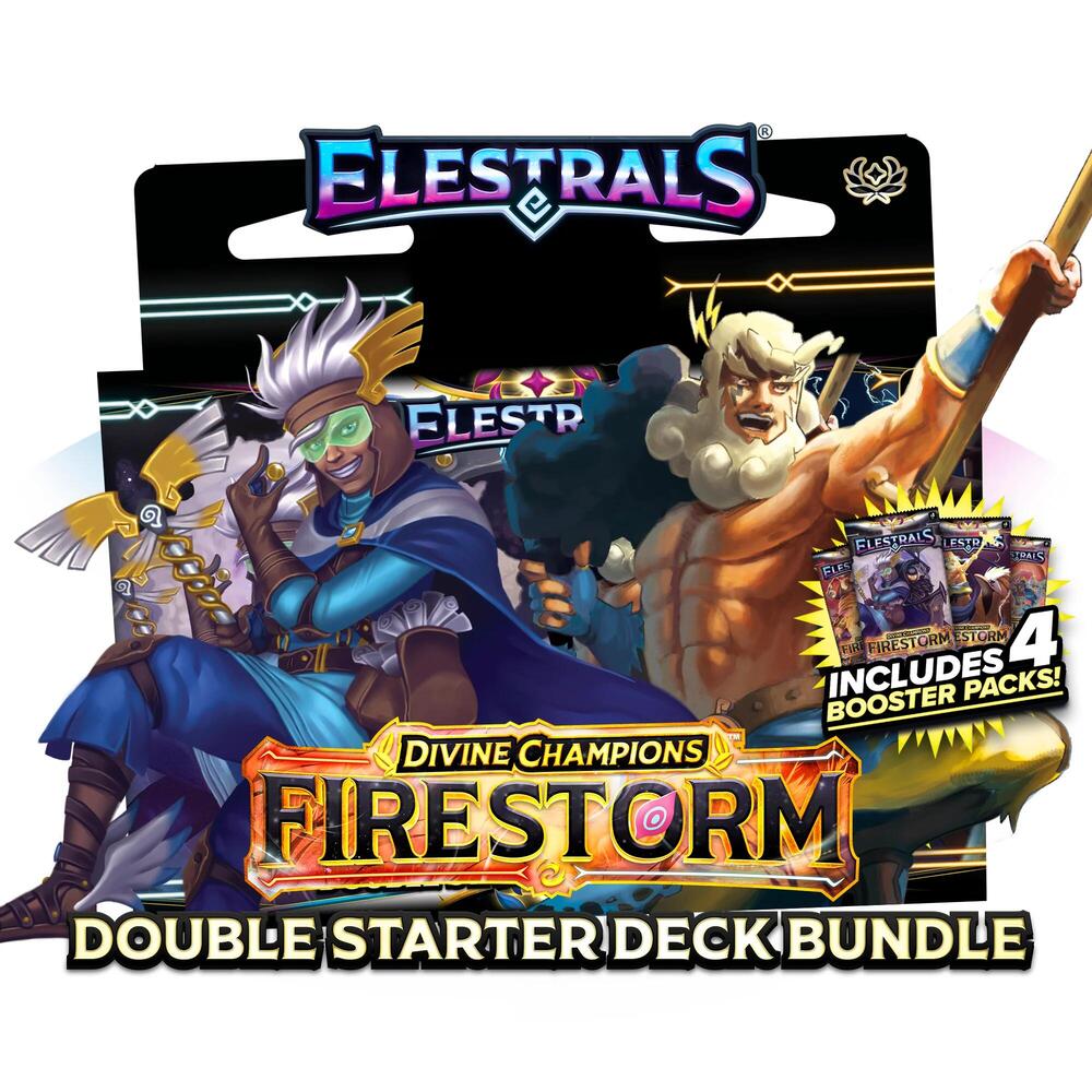 Elestrals TCG: Divine Champions Firestorm Double Starter Deck Bundle, Hermes vs. Zeus