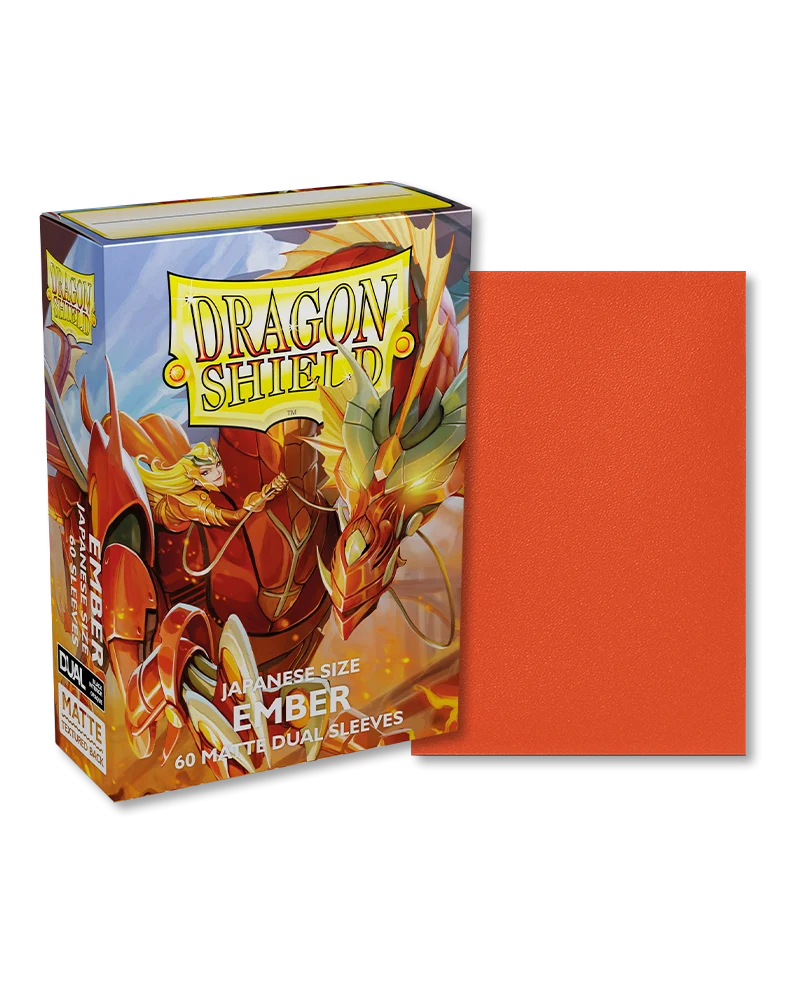 Dragon Shield Dual Matte Japanese Size Ember Sleeves 60ct