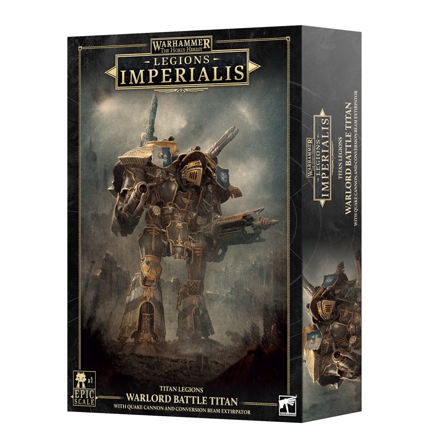 Legions Imperialis Warlord Titan with Quake Cannon and Volcano Cannon