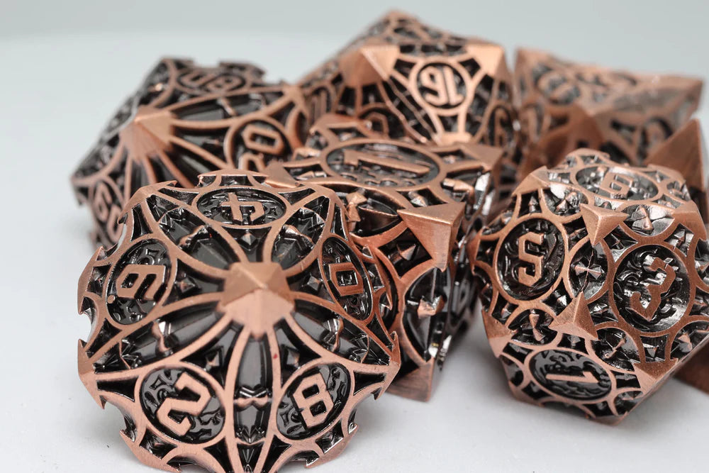 Foam Brain Games Copper Arrow Metal RPG Dice Set
