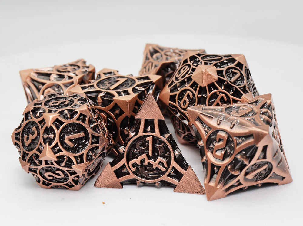 Foam Brain Games Copper Arrow Metal RPG Dice Set