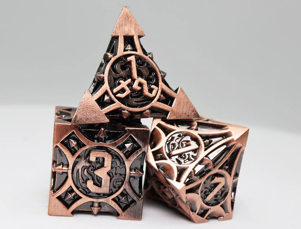 Foam Brain Games Copper Arrow Metal RPG Dice Set