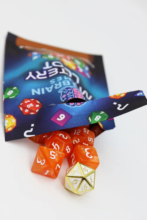 Foam Brain Games Mystery Loot: Plastic RPG Dice Set & Bonus Metal Die