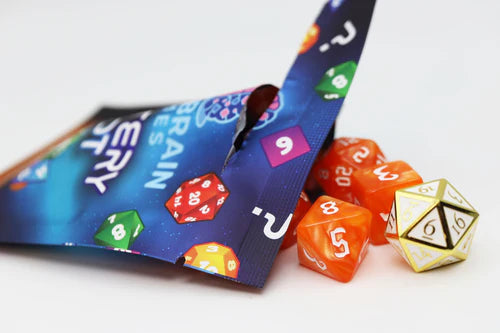 Foam Brain Games Mystery Loot: Plastic RPG Dice Set & Bonus Metal Die