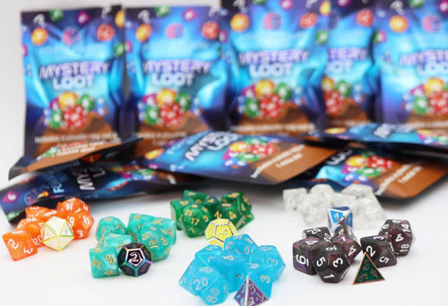 Foam Brain Games Mystery Loot: Plastic RPG Dice Set & Bonus Metal Die
