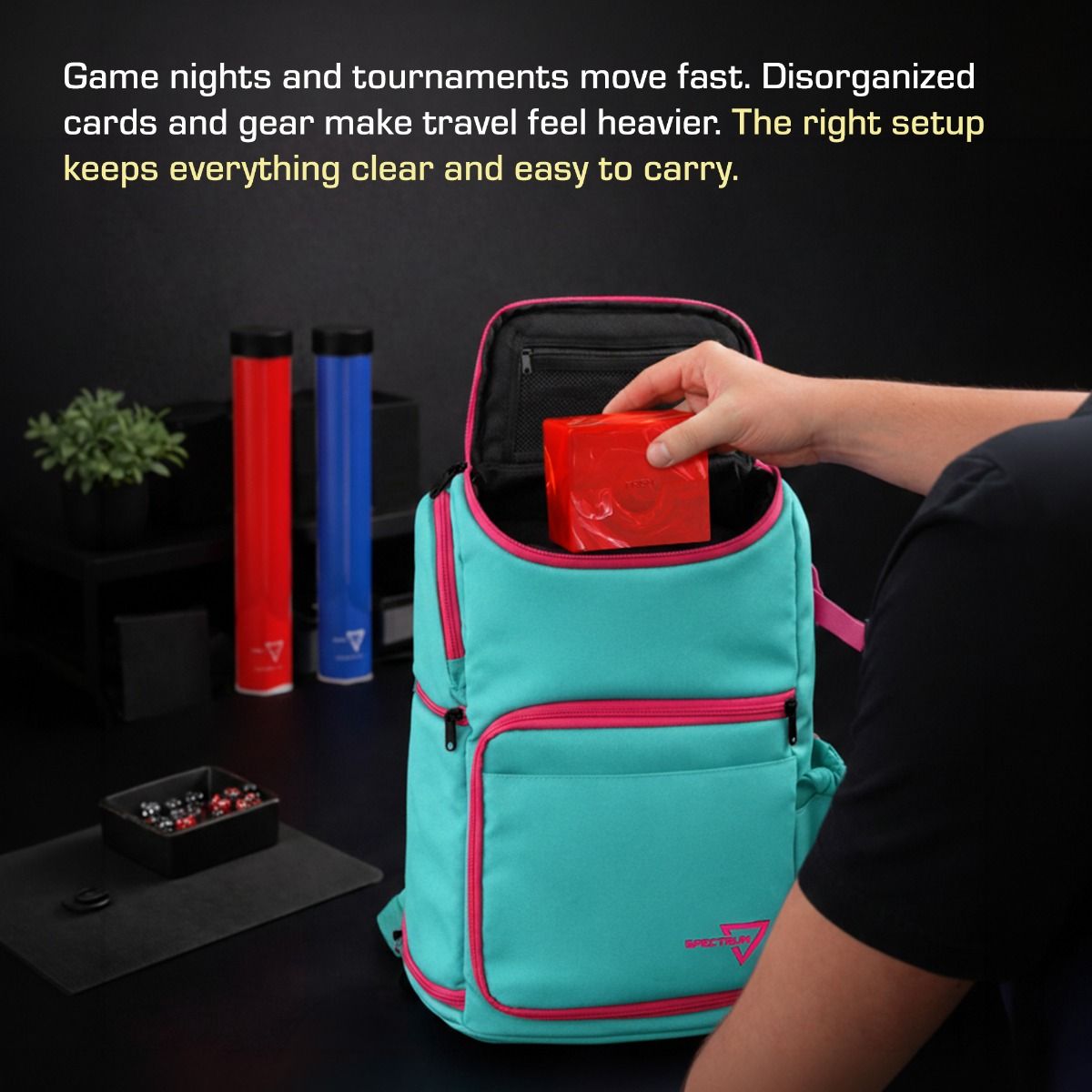 TCG Backpack - Cyber Pink/Teal