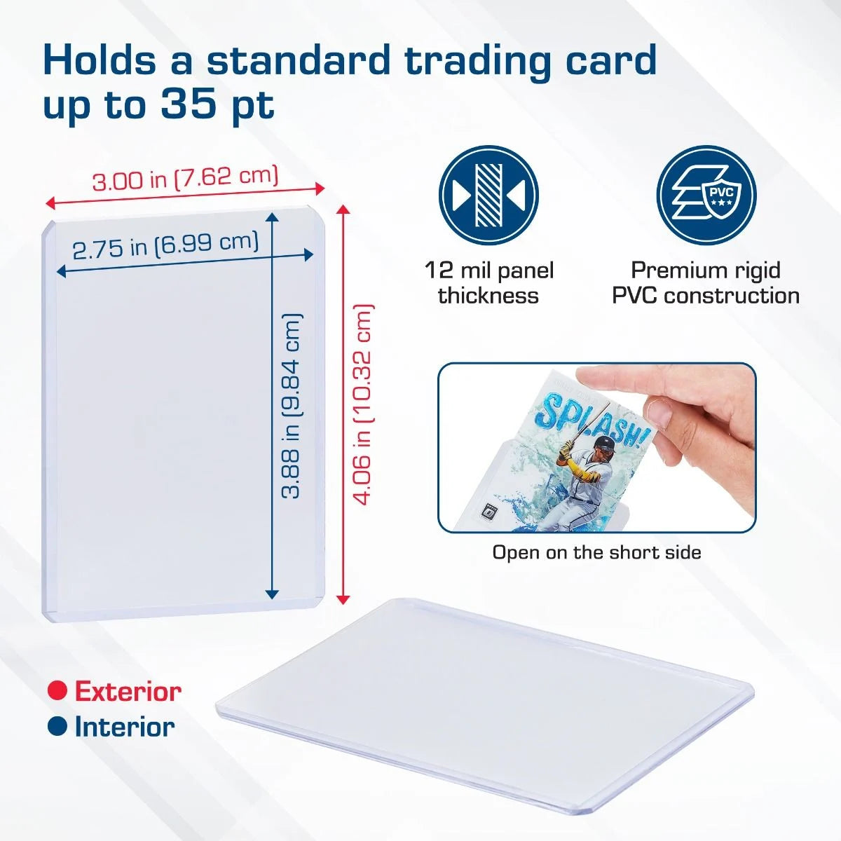 BCW 3x4 Standard Topload Card Holders 25 Count