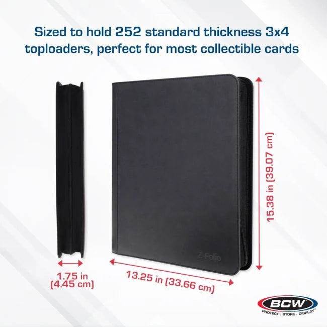 Z-Folio 9-Pocket LX Toploader Binder Black