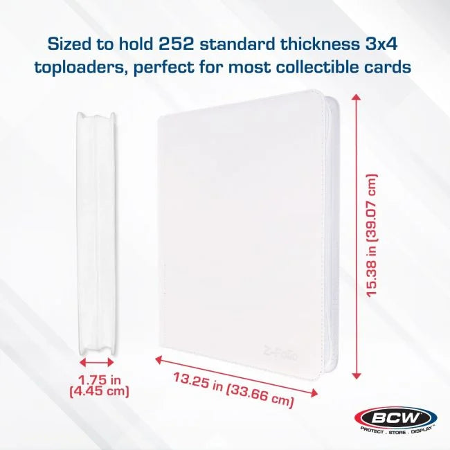 Z-Folio 9-Pocket LX Toploader Binder White