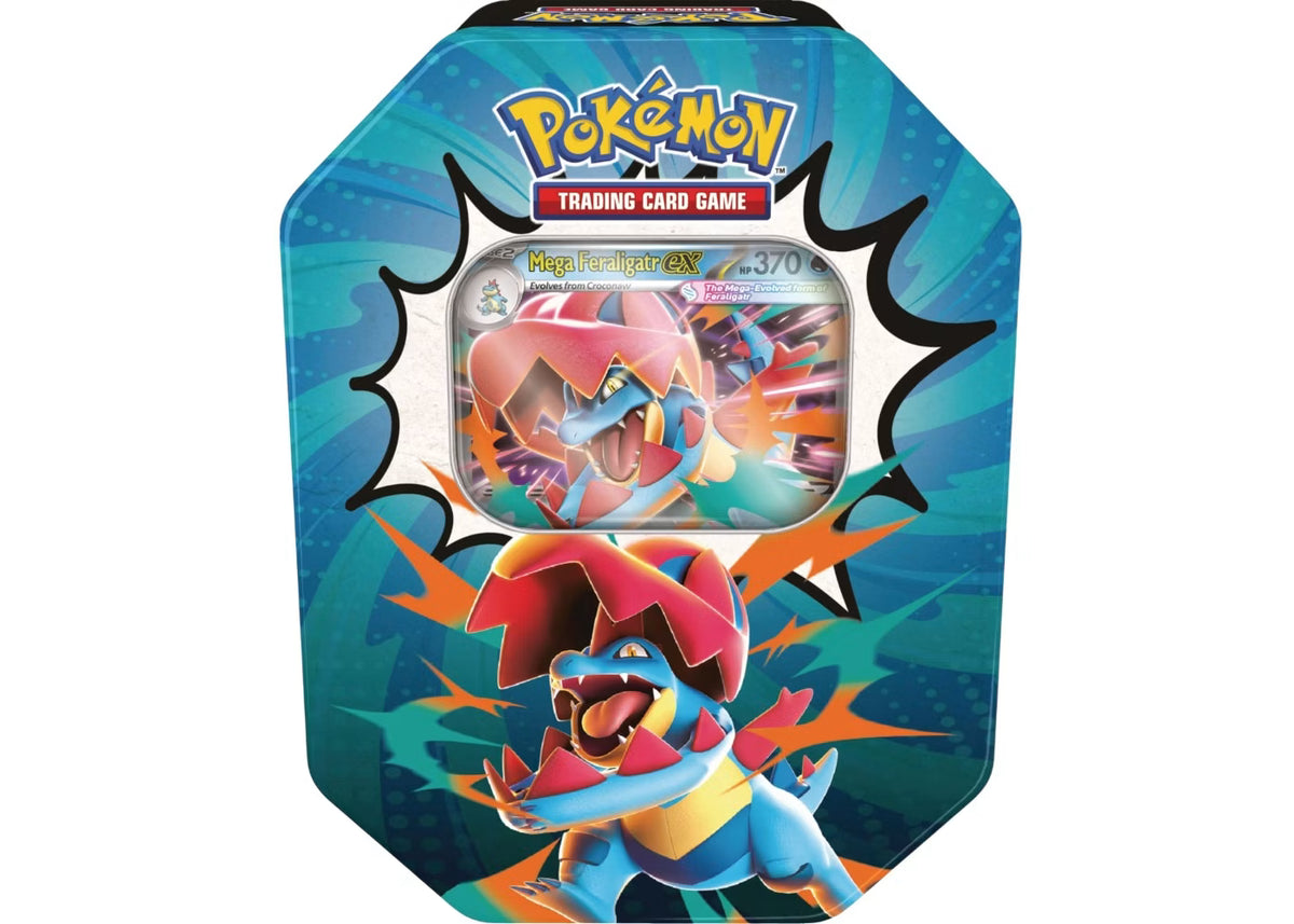 Pokémon TCG Mega Evolution Ascended Heroes Tin Mega Feraligatr ex
