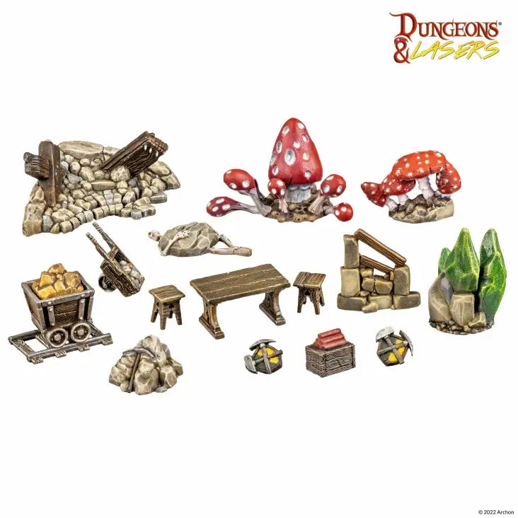 Dungeons & Lasers: Assorted Terrain: Pathfinder Terrain: Abomination Vaults Half-height Walls
