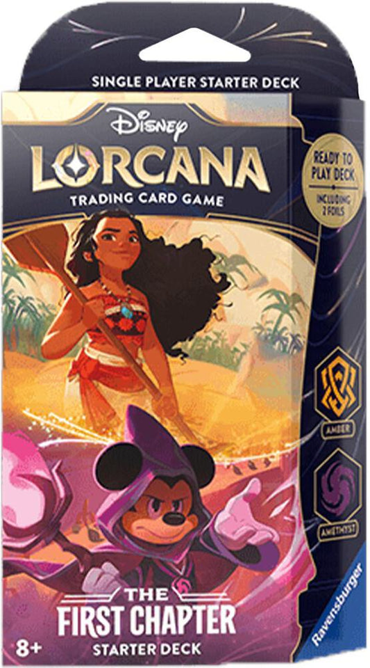 Disney Lorcana TCG: The First Chapter Starter Deck, Amber & Amethyst (Moana & Mickey Mouse)