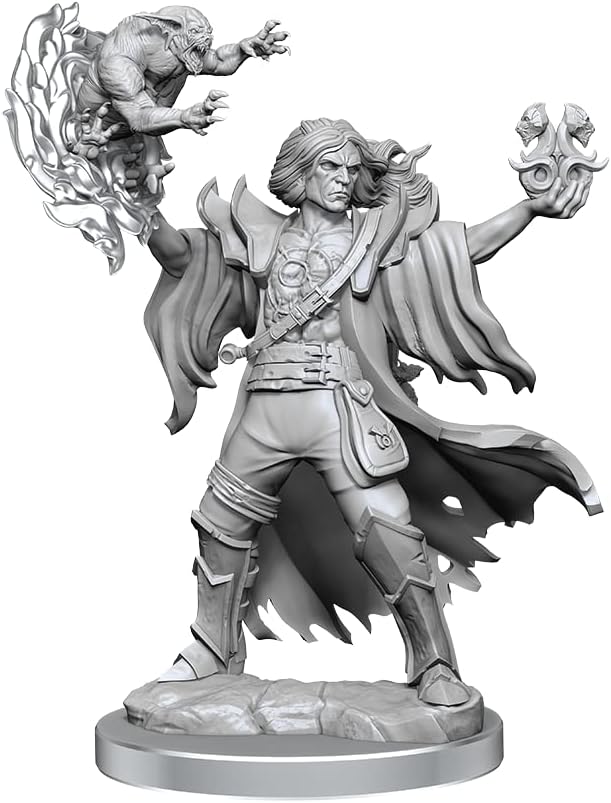D&D Frameworks Wave 1 – Human Warlock Male (Unpainted)