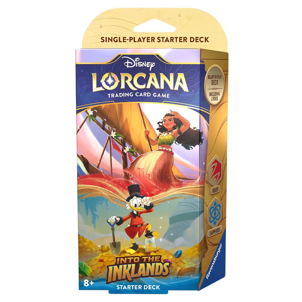 Disney Lorcana TCG: Into the Inklands Starter Deck, Ruby & Sapphire (Moana & Scrooge McDuck)