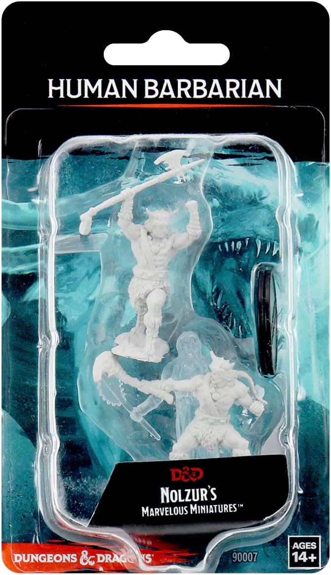D&D Nolzur's Marvelous Miniatures Wave 11 – Male Human Barbarian (Unpainted)
