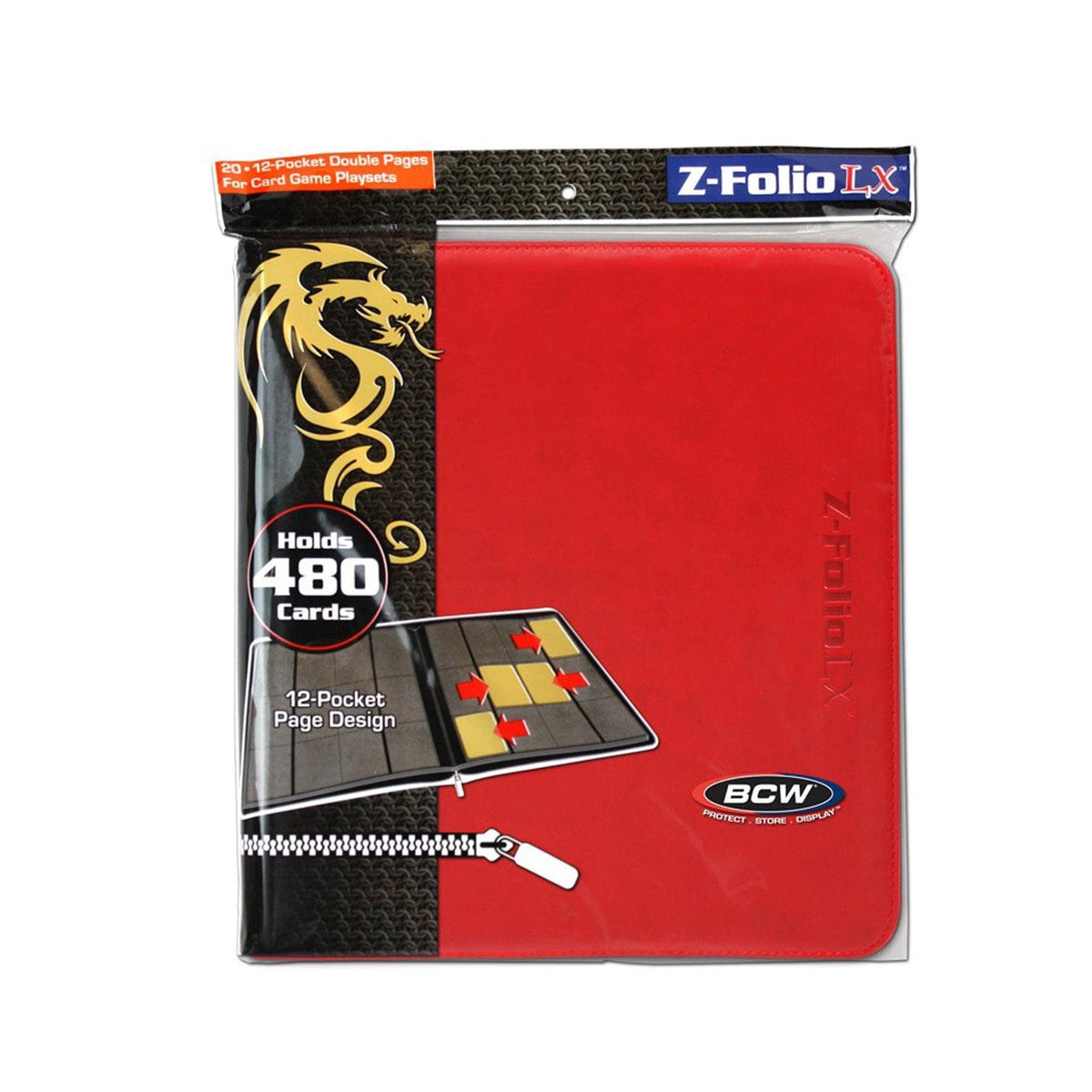 BCW Z Folio 12 Pocket LX Album Red