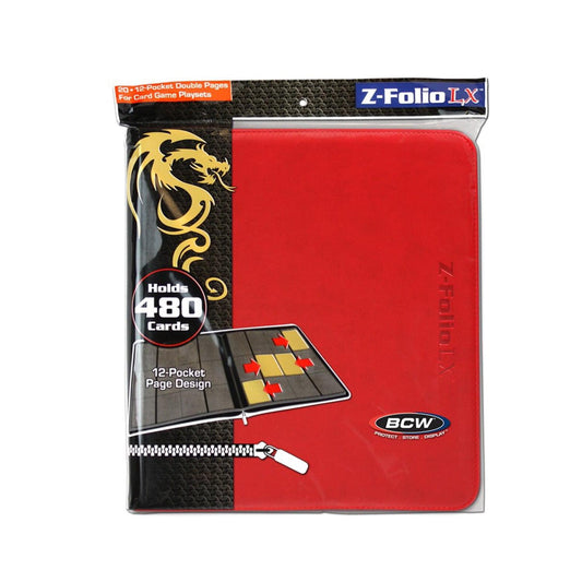 BCW Z Folio 12 Pocket LX Album Red