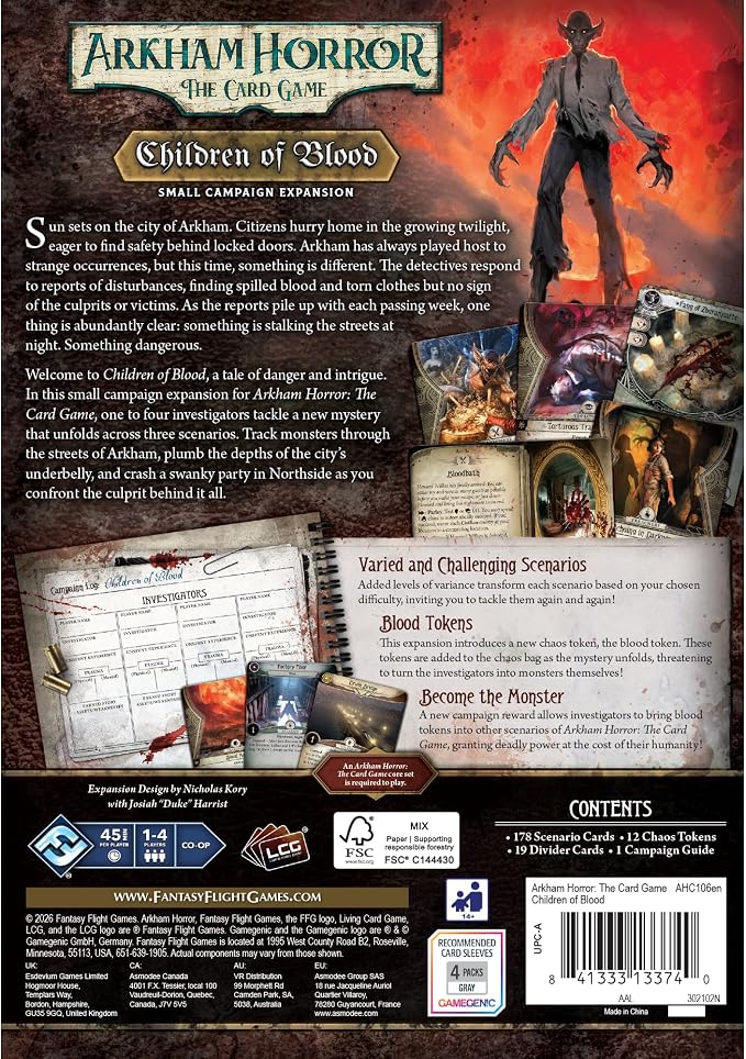 Arkham Horror: The Card Game – Children of Blood Small Campaign Expansion