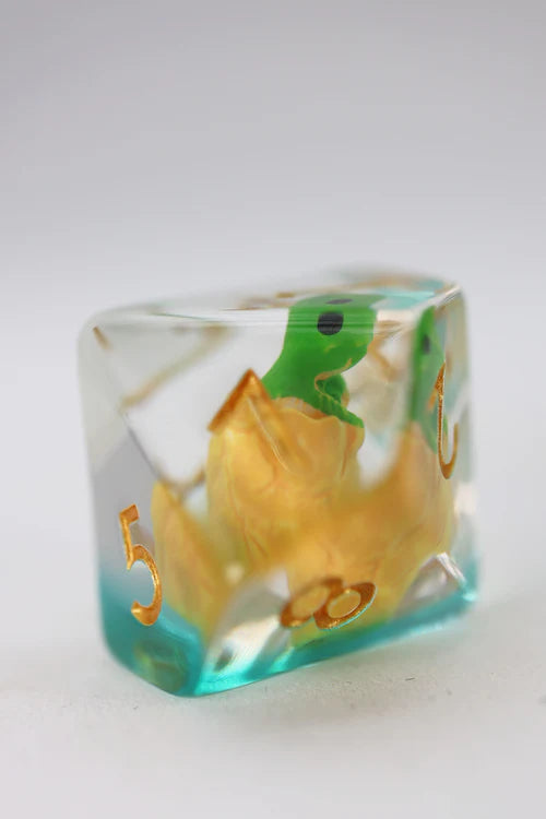 Foam Brain Games Green Dragon Hatchlings RPG Dice Set