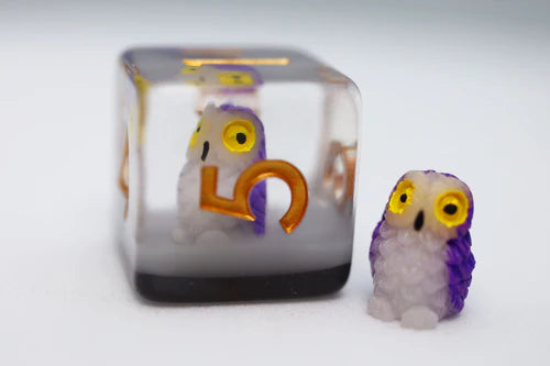 Foam Brain Games Purple Owl RPG Dice Set
