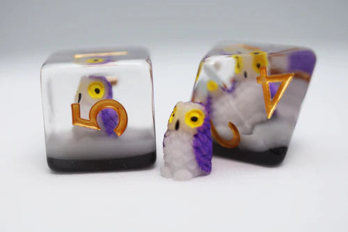 Foam Brain Games Purple Owl RPG Dice Set