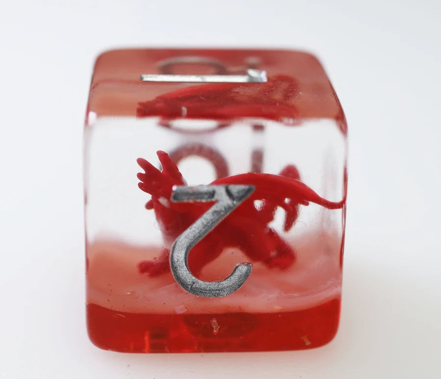 Young Red Dragon RPG Dice Set