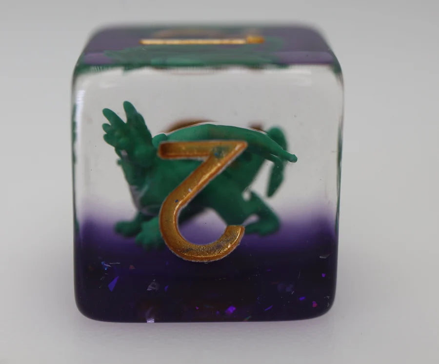 Young Green Dragon RPG Dice Set