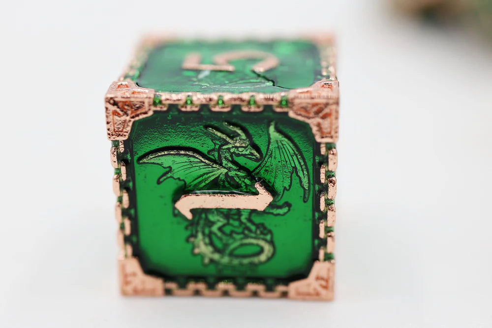Foam Brain Games Forest Dragon Metal RPG Dice Set