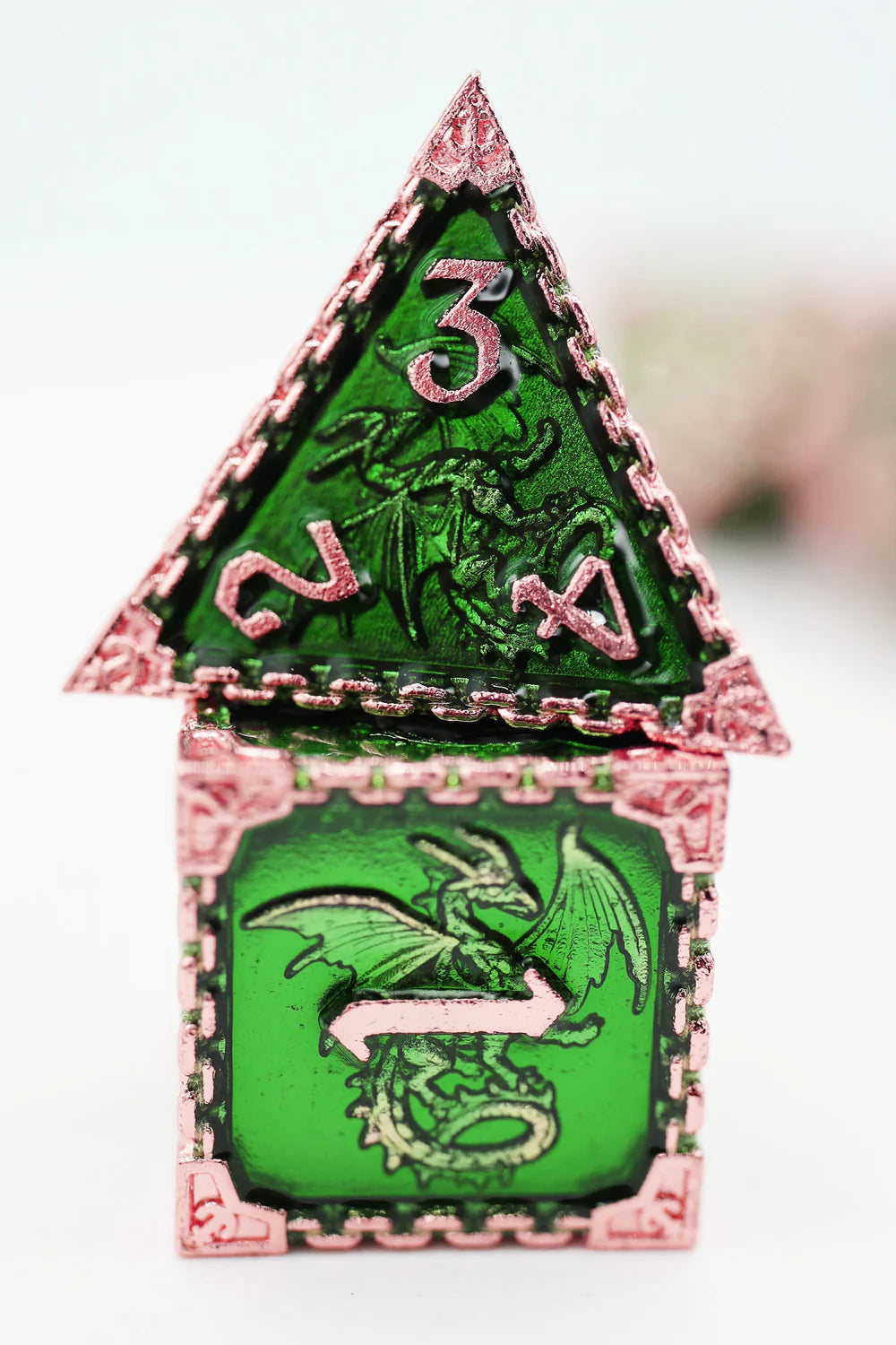 Foam Brain Games Forest Dragon Metal RPG Dice Set