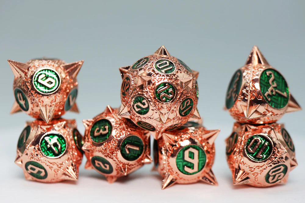 Foam Brain Games Meteor Storm: Emerald Storm Metal RPG Dice Set