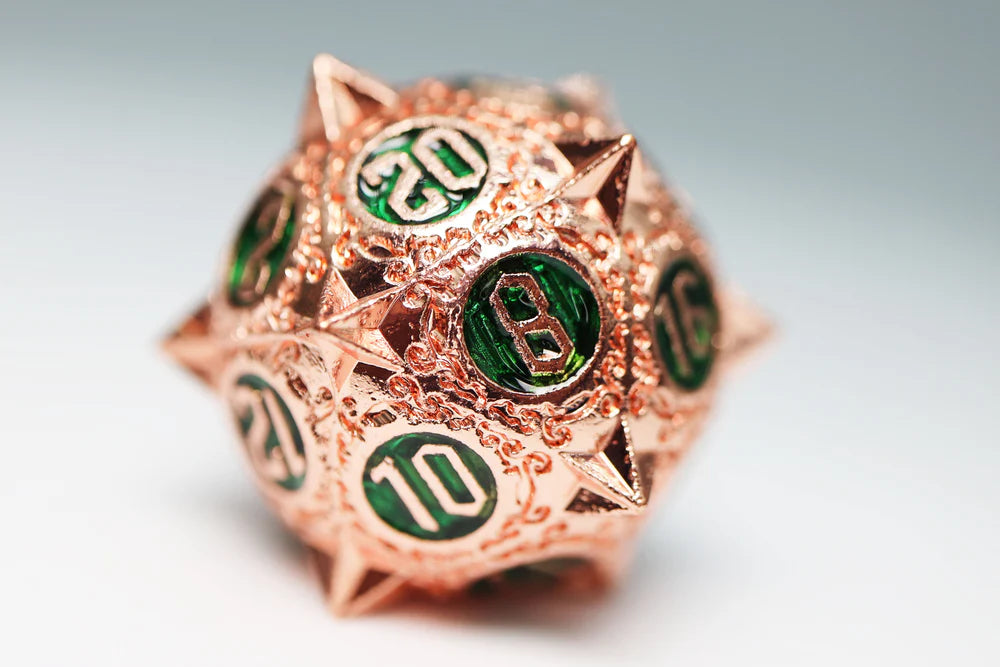 Foam Brain Games Meteor Storm: Emerald Storm Metal RPG Dice Set
