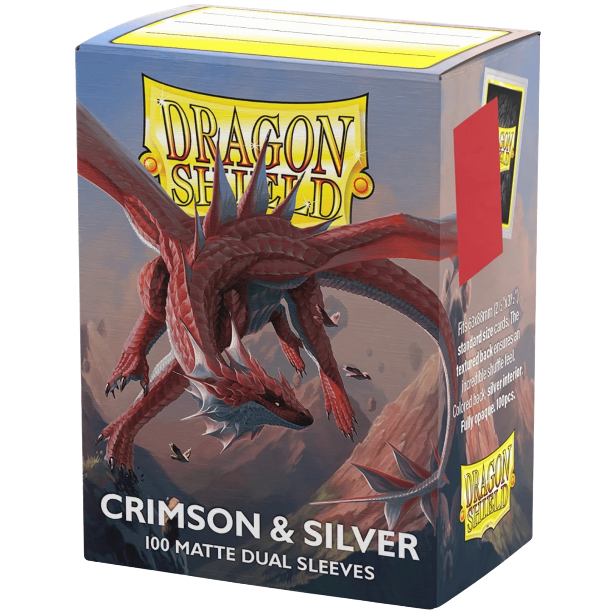 Dragon Shield Matte Dual Crimson & Silver Sleeves 100ct