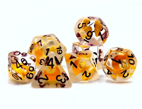 Foam Brain Games Glow in the Dark Moon & Star RPG Dice Set