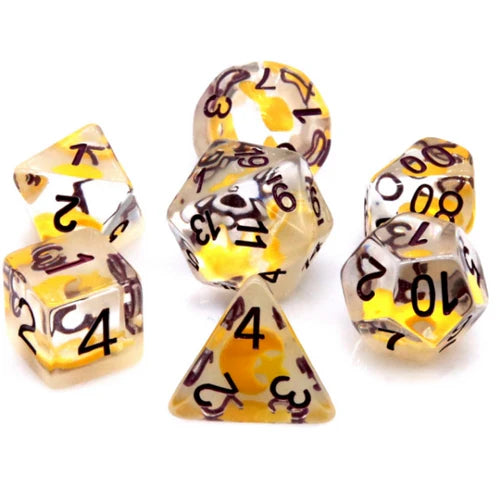Foam Brain Games Glow in the Dark Moon & Star RPG Dice Set