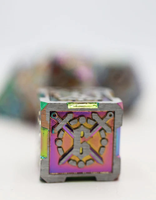 Foam Brain Games Holographic Sword Metal RPG Dice Set