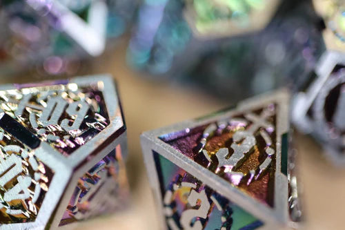 Foam Brain Games Holographic Sword Metal RPG Dice Set