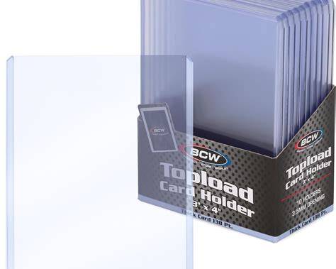 BCW 3x4 Thick Card Topload Holders 138 PT