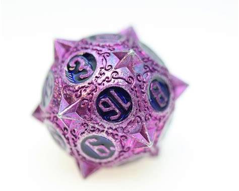 Meteor Storm Peculiar Purple Metal RPG Dice Set