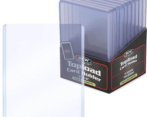 BCW 3x4 Thick Card Topload Holders 240 PT