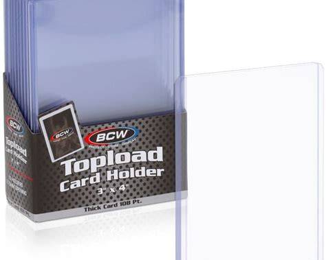 BCW 3x4 Thick Card Topload Holders 108 PT