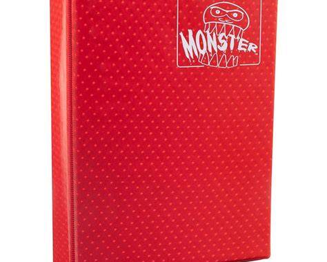 Monster Binder 9 Pocket Trading Card Album Holo Red