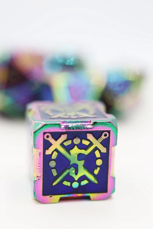 Foam Brain Games Oceanus Treasure Sword Metal RPG Dice Set
