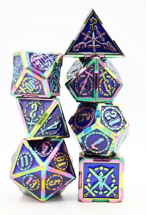 Foam Brain Games Oceanus Treasure Sword Metal RPG Dice Set