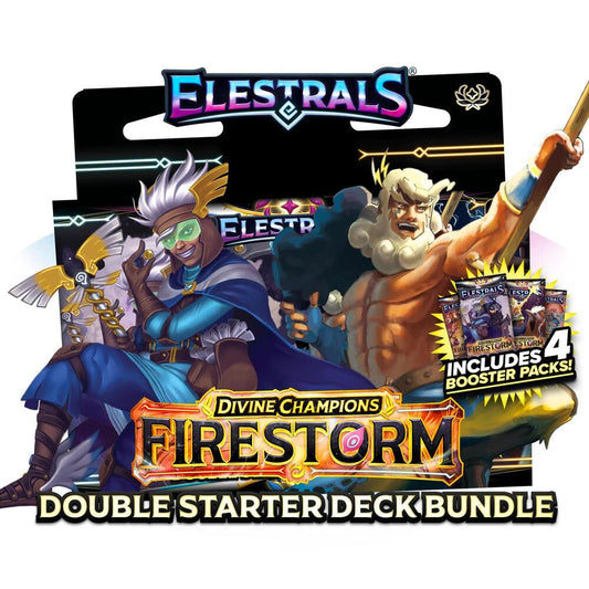 Elestrals TCG: Divine Champions Firestorm Double Starter Deck Bundle, Hermes vs. Zeus