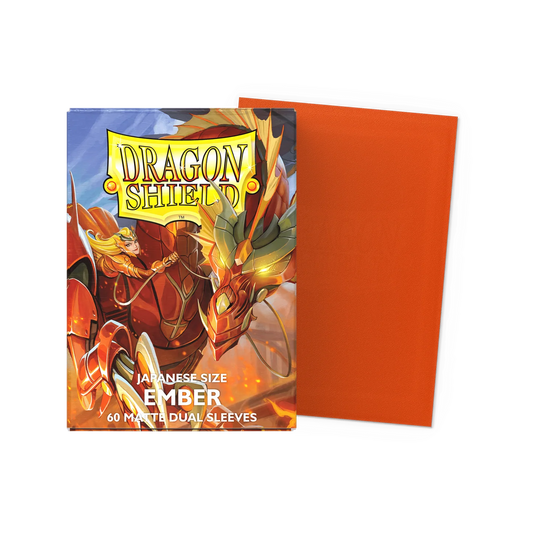 Dragon Shield Dual Matte Japanese Size Ember Sleeves 60ct